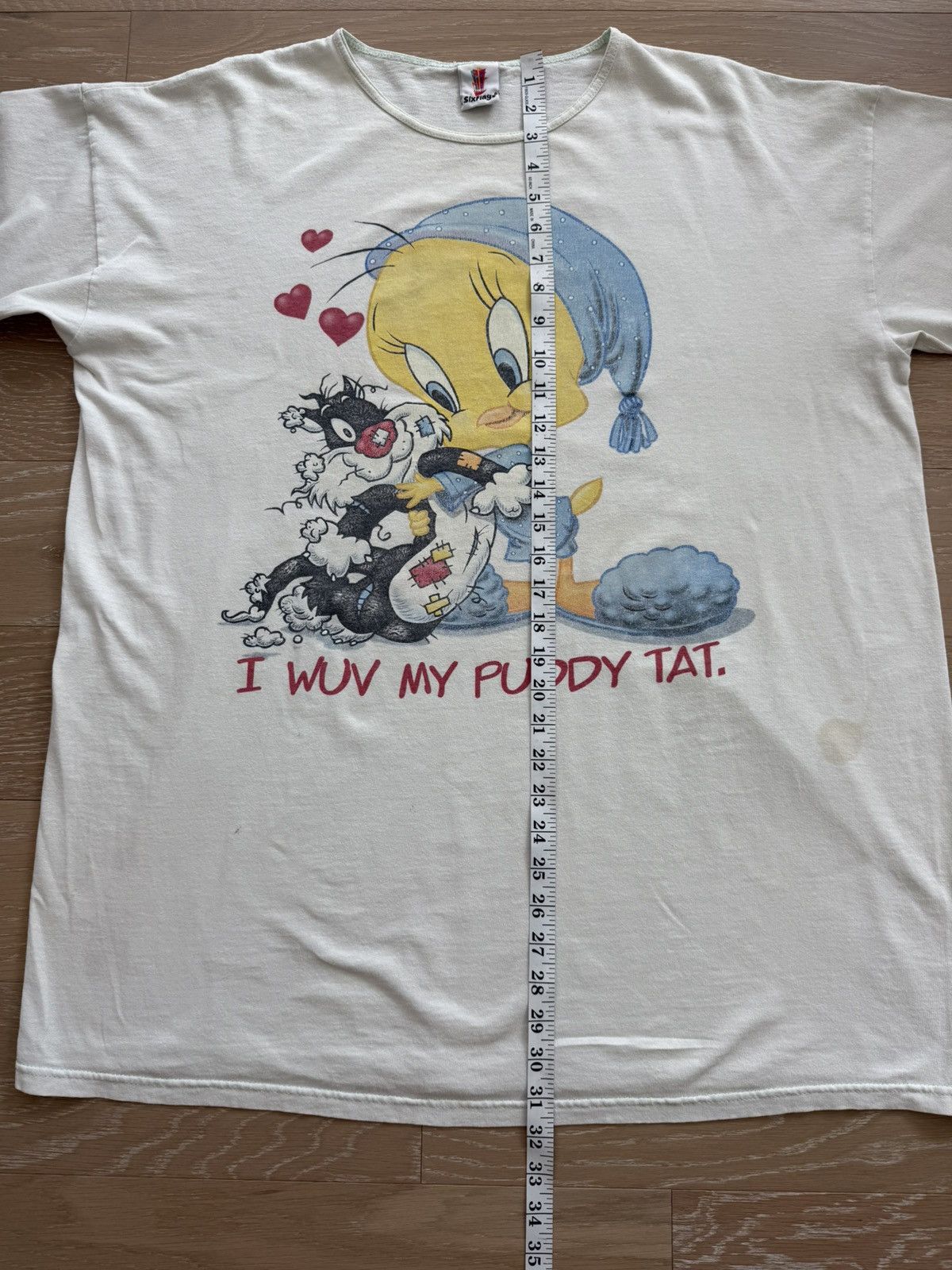 Warner Bros Vintage Tweety Bird Sylvester Puddy Tat Night Shirt Size ONE SIZE - 10 Thumbnail
