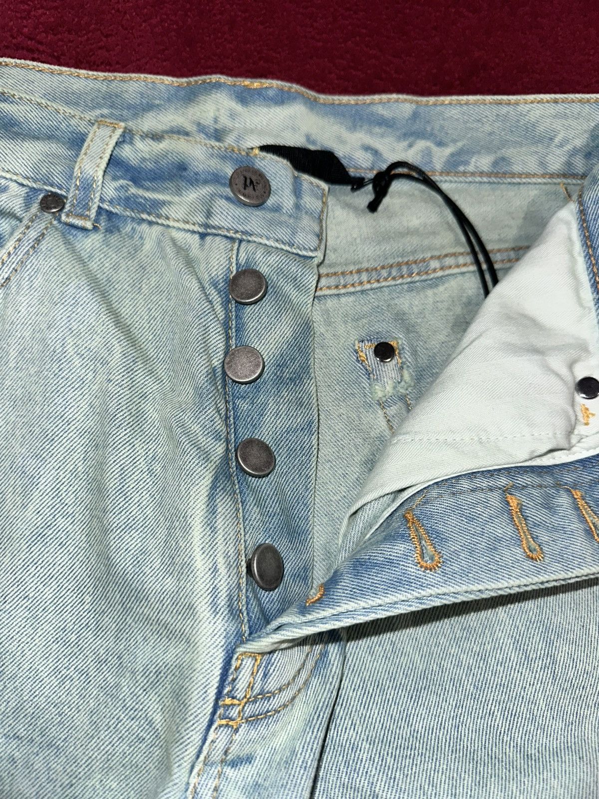 Palm Angels Palm Angels Authentic Men OverDyed Straight Leg Jeans Size US 30 / EU 46 - 4 Thumbnail