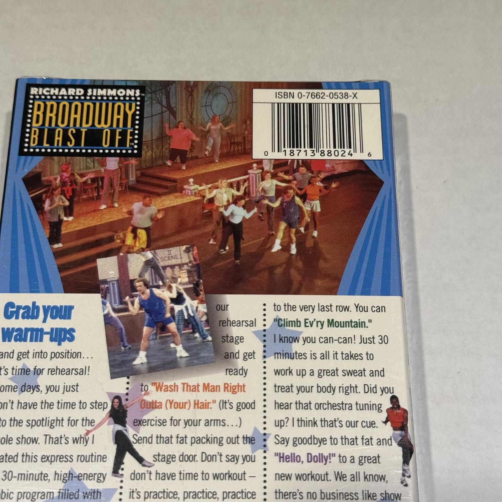 Designer Vtg Richard Simmons Broadway Blast Off Workout VHS SEALED Size ONE SIZE - 3 Thumbnail