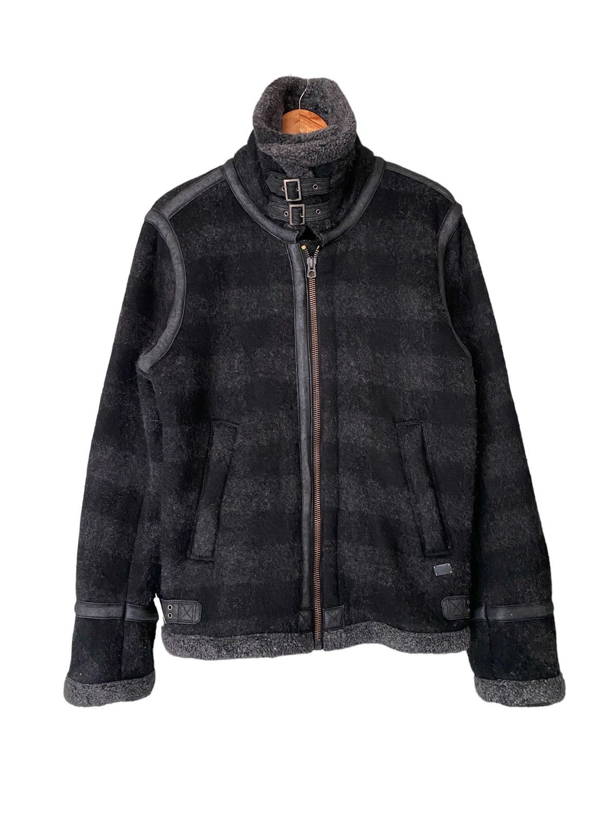 Diesel Diesel Faux Fur Leather Zipper Jacket (L) Size US L / EU 52-54 / 3 - 1 Thumbnail