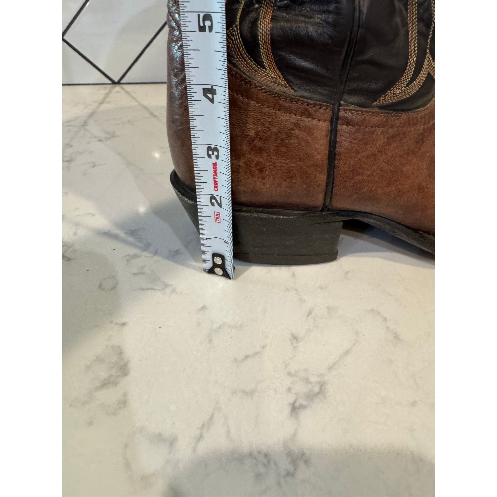 Tony Lama Vintage Tony Lama leather cowboy boots two-toned size 8EE Size US 8 / EU 41 - 13 Thumbnail