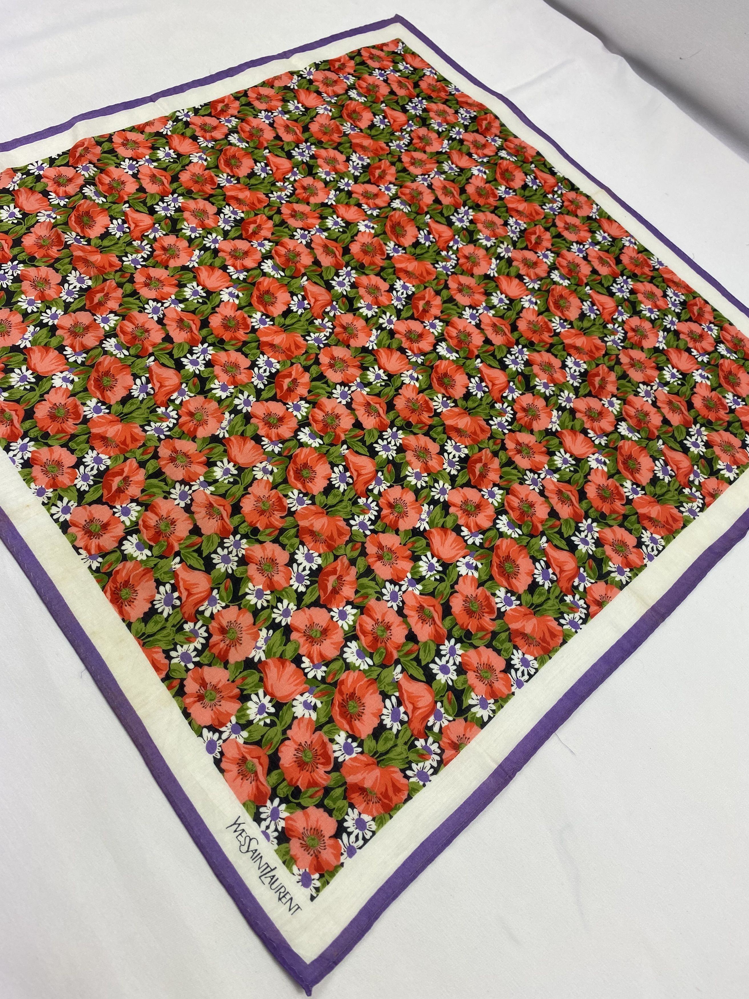 Yves Saint Laurent Yves Saint Laurent Bandana / Handkerchief / Neckerchief Size ONE SIZE - 4 Thumbnail