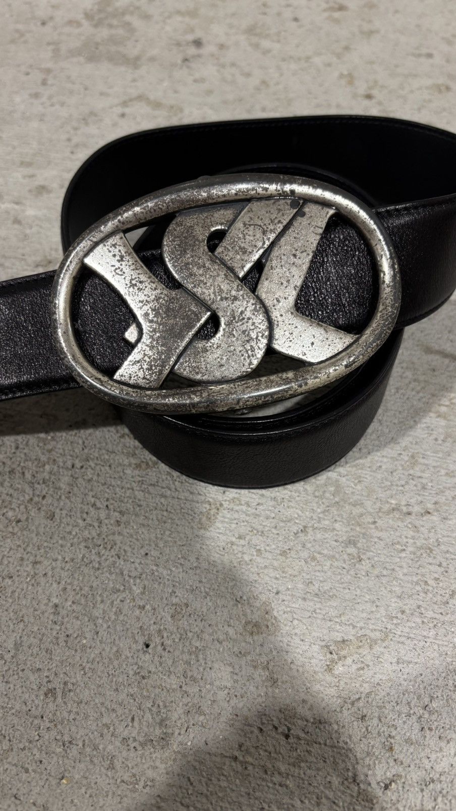 Saint Laurent Paris Yves Saint Laurent Paris Logo Belt Size 30 - 21 Thumbnail