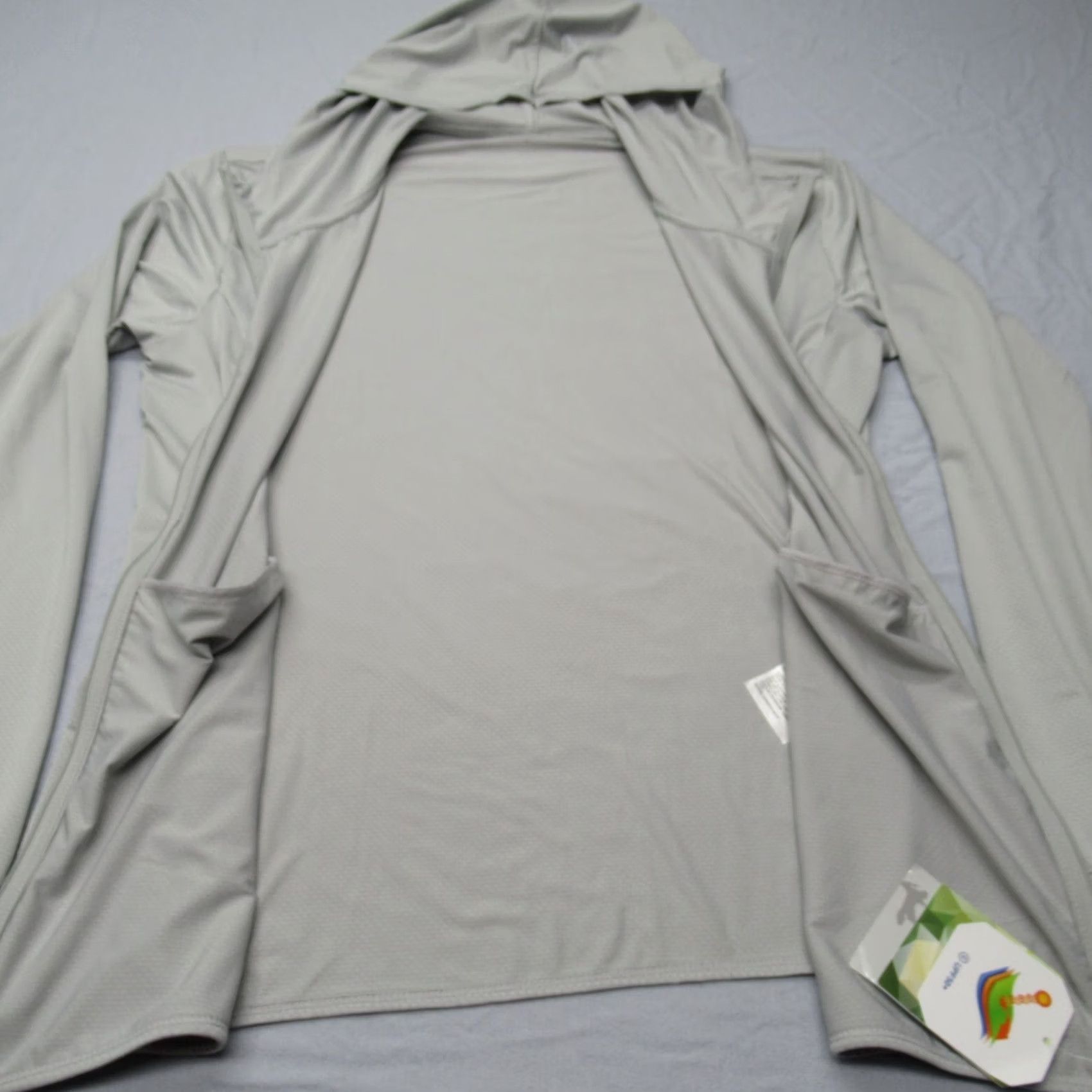 Vintage Libin Jacket Womens XL Gray Hooded Full Zip Pockets UPF 50+ Activewear NEW Size XL / US 12-14 / IT 48-50 - 6 Thumbnail