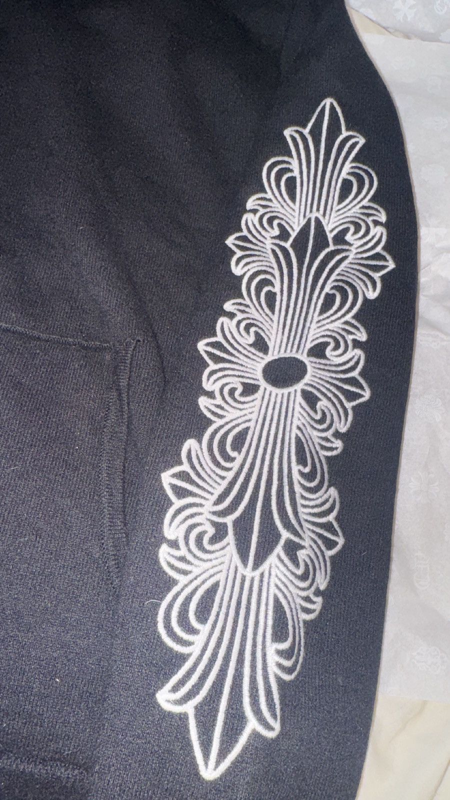 Chrome Hearts Chrome Hearts Black Cashmere Life Sentence Embroidery Hoodie Size US M / EU 48-50 / 2 - 4 Thumbnail