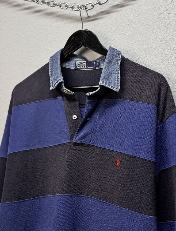 Polo Ralph Lauren × Ralph Lauren × Vintage Vintage Polo Ralph Lauren Rugby Y2K Size US XL / EU 56 / 4 - 4 Thumbnail