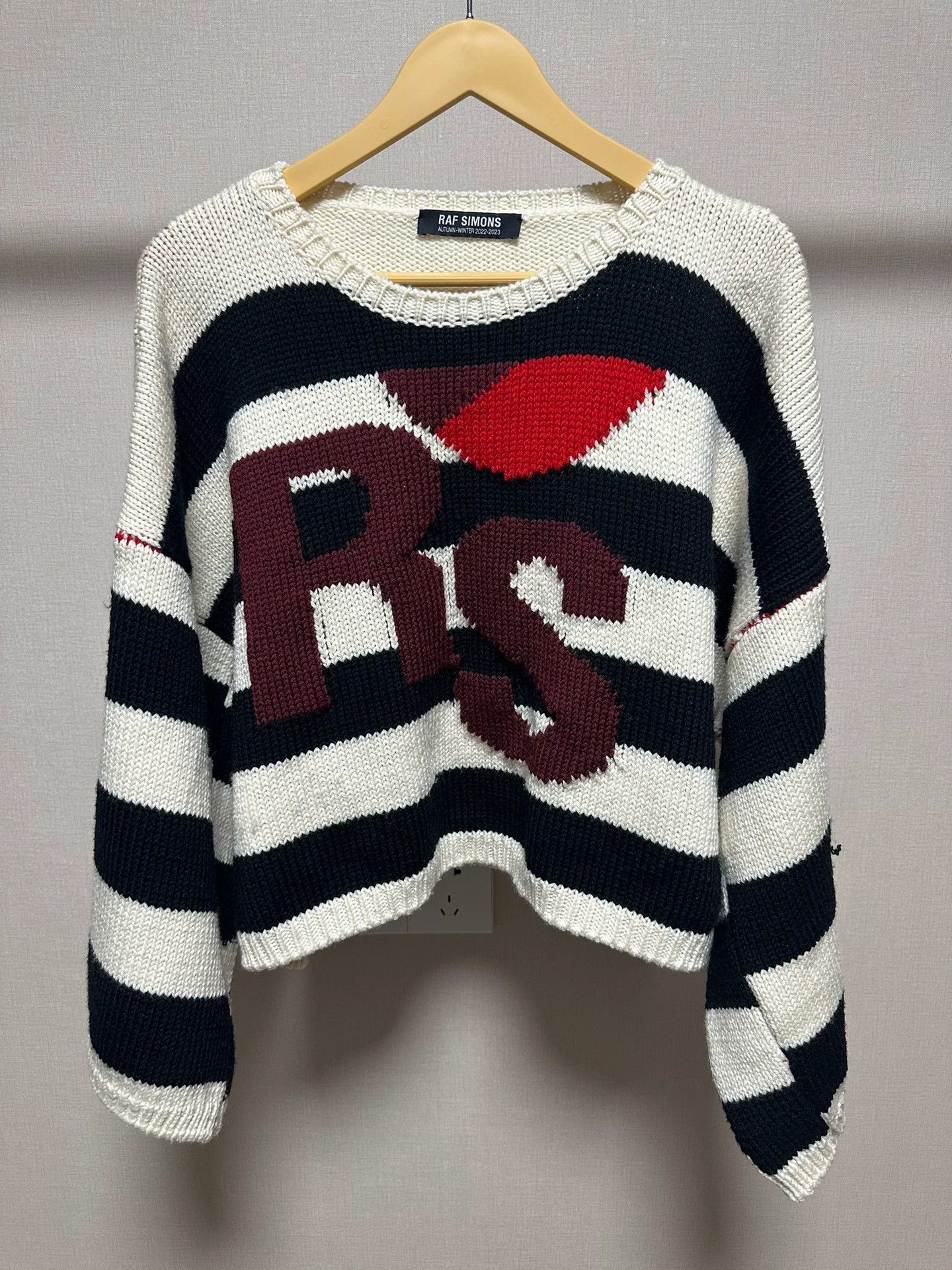 Raf Simons Raf Simons RS beige knitted sweater -DMC Size US S / EU 44-46 / 1 - 1 Thumbnail