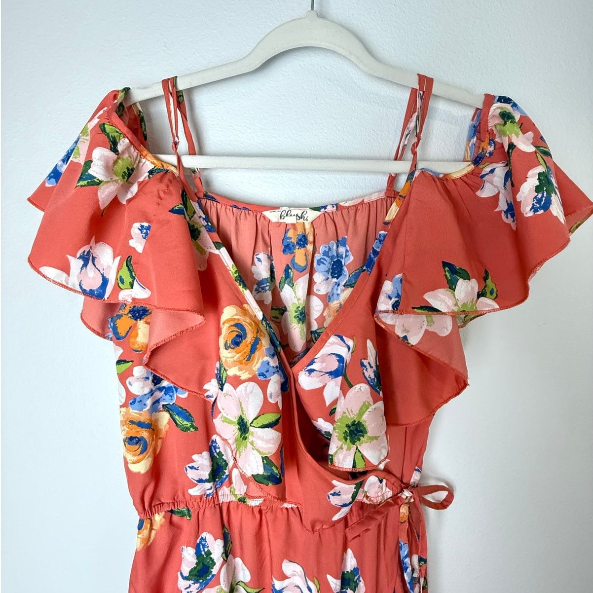 Blush Hint of Blush Ruffled Maxi Dress, Sz L Size L / US 10 / IT 46 - 4 Thumbnail