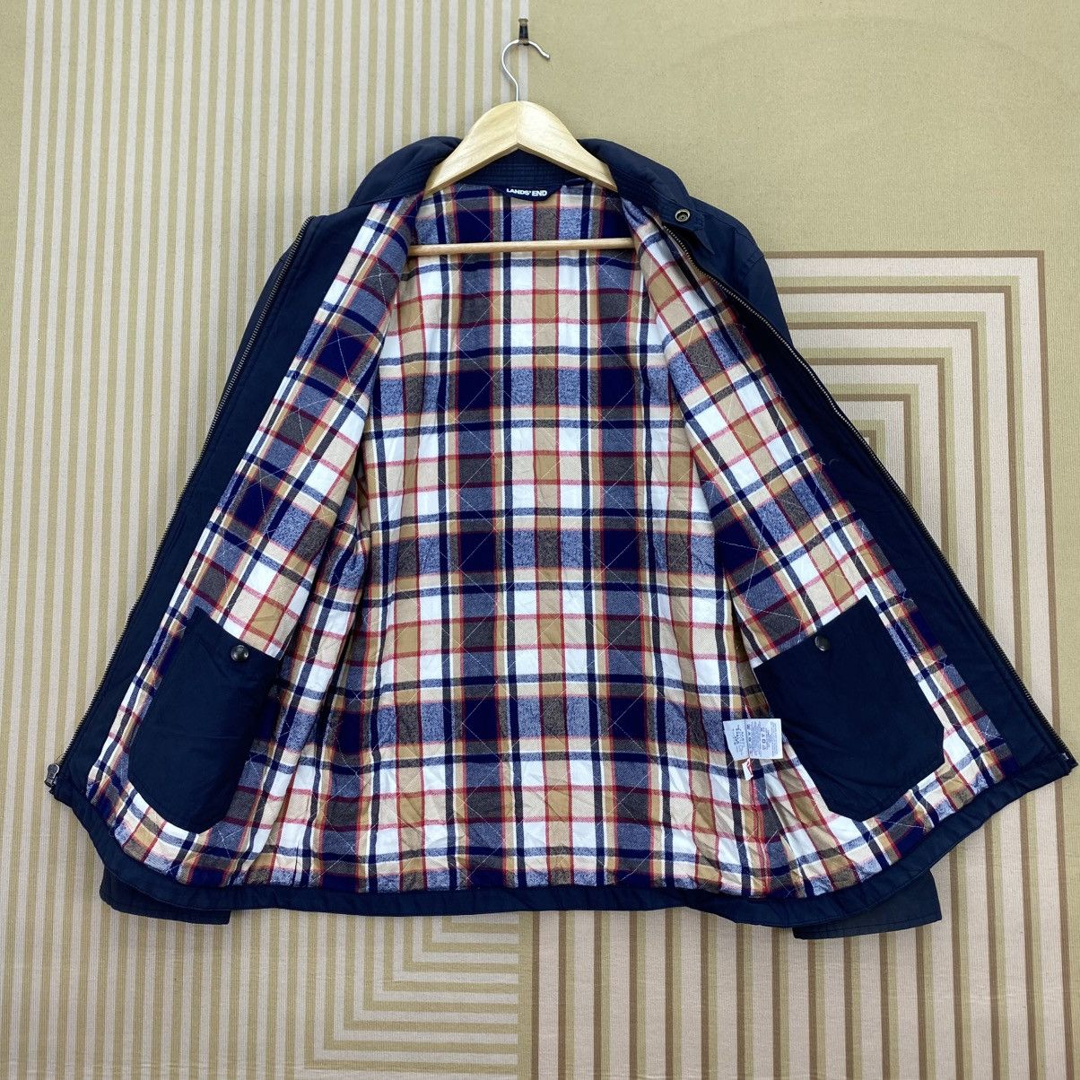 Lands' End 🫶vintage Lands' End navy blue Henrrington Jacket Size US M / EU 48-50 / 2 - 3 Thumbnail