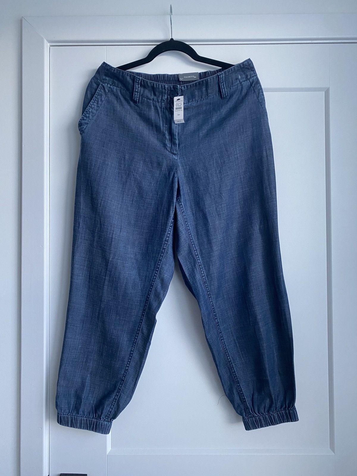 Talbots NWT Talbots Jogger Pants Women Xp Elastic band Linen Blend Size 27" / US 4 / IT 40 - 2 Thumbnail