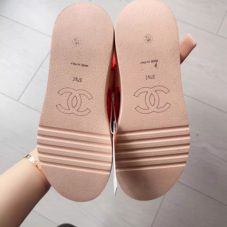 Chanel CHANEL Women's Authentic Sandals 37.5 Size US 7 / IT 37 - 3 Thumbnail