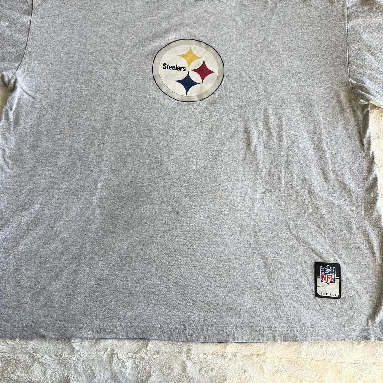 NFL Vintage Pittsburgh Steelers Shirt Tee Mens XXL Gray Reebok Size US XXL / EU 58 / 5 - 4 Thumbnail
