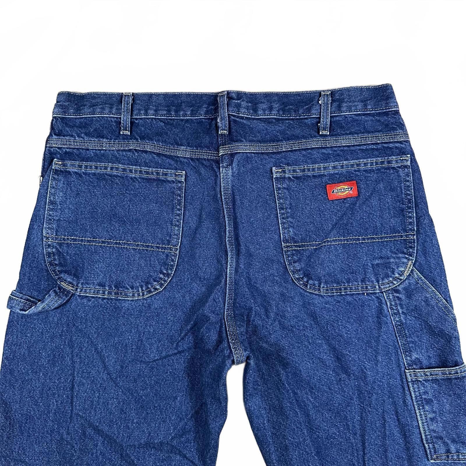 Dickies Dickies Men's Carpenter Pants 36x32 Blue Denim Workwear Size US 36 / EU 52 - 3 Thumbnail