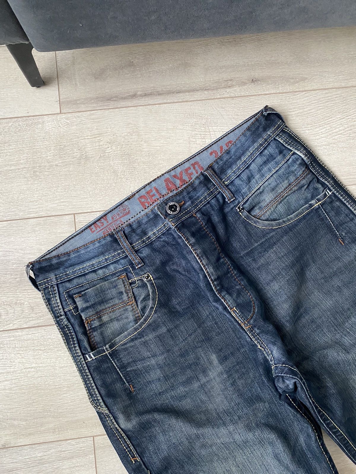 If Six Was Nine Vintage Baggy Japanese Washed Denim Jeans Metal Faded Y2K Size US 34 / EU 50 - 9 Thumbnail