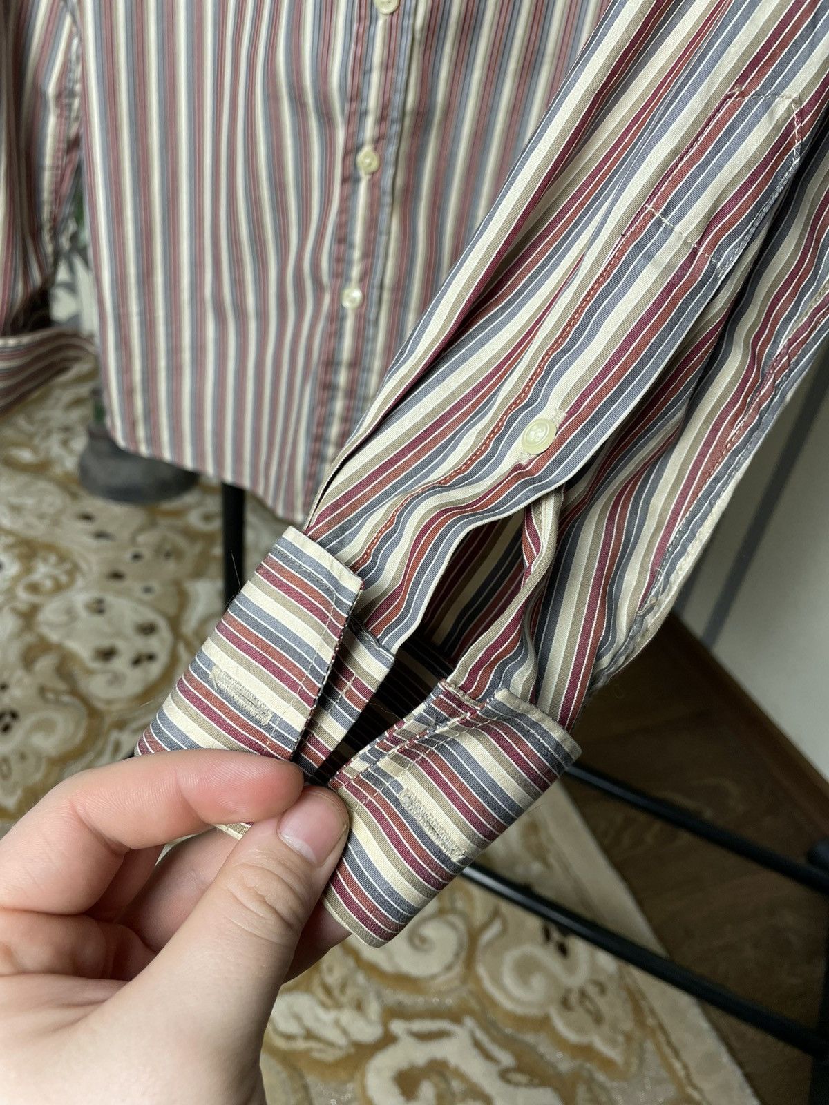 Burberry Burberry London Striped Button Up cotton Shirt Size US L / EU 52-54 / 3 - 4 Thumbnail