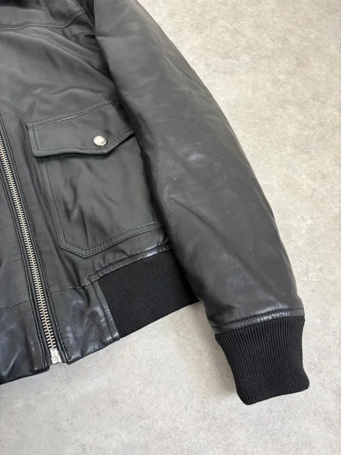 Just Cavalli FW2015 Cavalli Black Leather Shearling Collar Jacket Size US M / EU 48-50 / 2 - 8 Thumbnail
