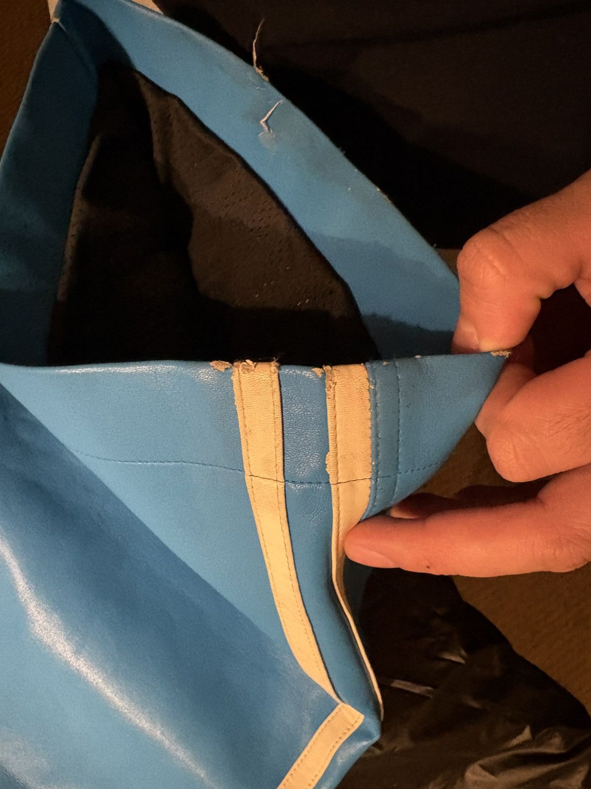 MNML Mnml blue leather pants x XXL Size US 44 / EU 60 - 6 Thumbnail
