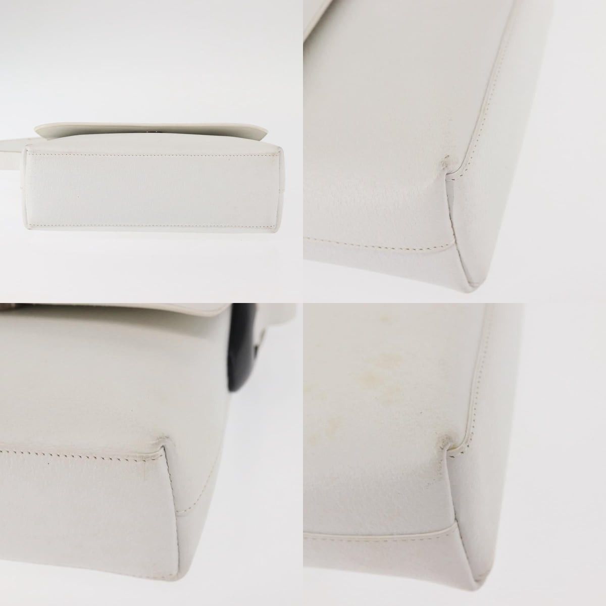 Gucci GUCCI Shoulder Bag Leather White Silver 001 1998 001 1998 Size ONE SIZE - 10 Thumbnail