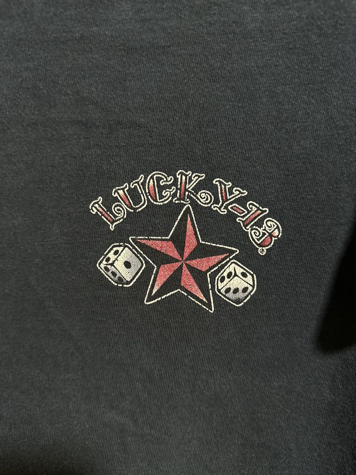 Lucky Brand × Vintage Vintage Mans Ruin Lucky 13 Faded Tee Size US M / EU 48-50 / 2 - 4 Thumbnail