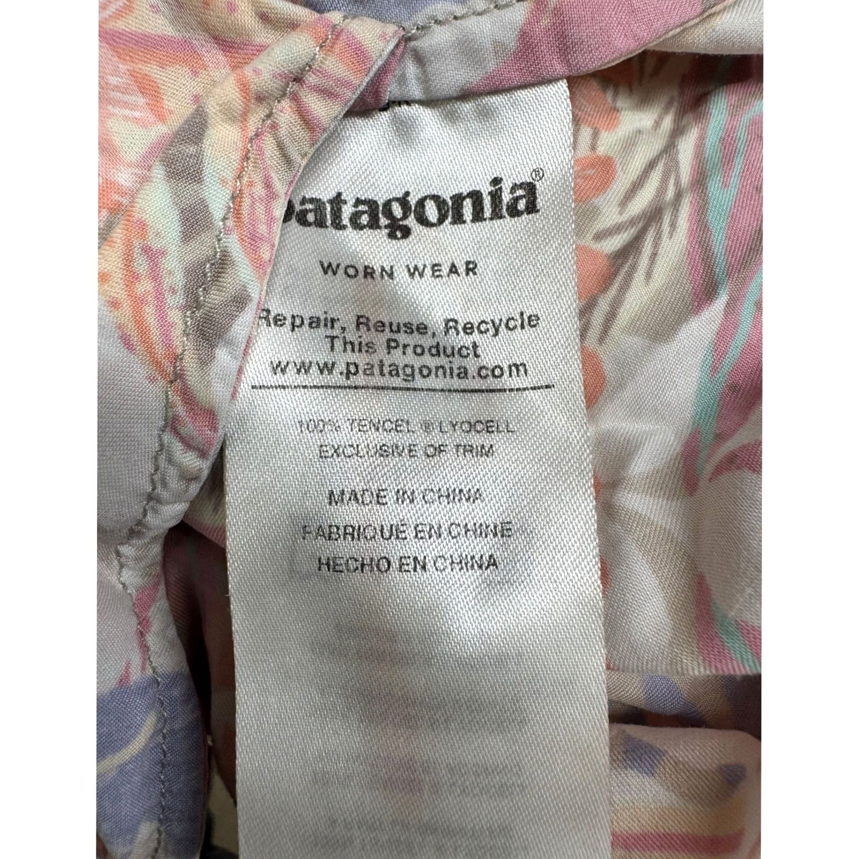 Patagonia Patagonia Women's Dress Tropical Floral Pink Orange Tencel XS Size XS / US 0-2 / IT 36-38 - 5 Thumbnail
