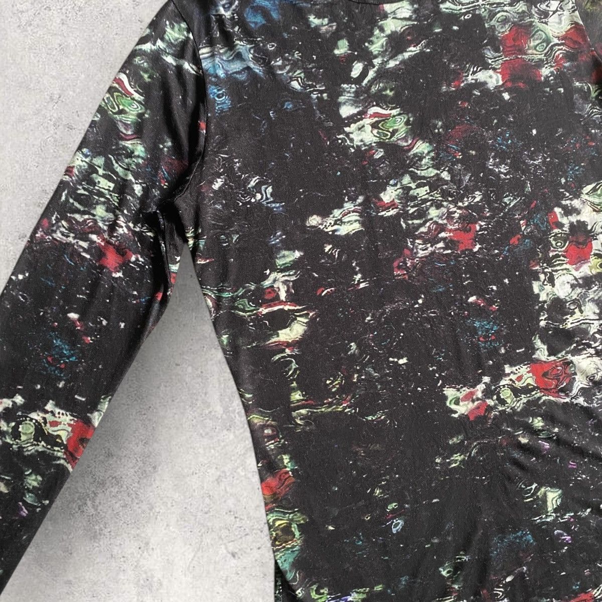 Yohji Yamamoto Noir AW20-21 Psychedelic Oversize L/S Size M / US 6-8 / IT 42-44 - 5 Thumbnail
