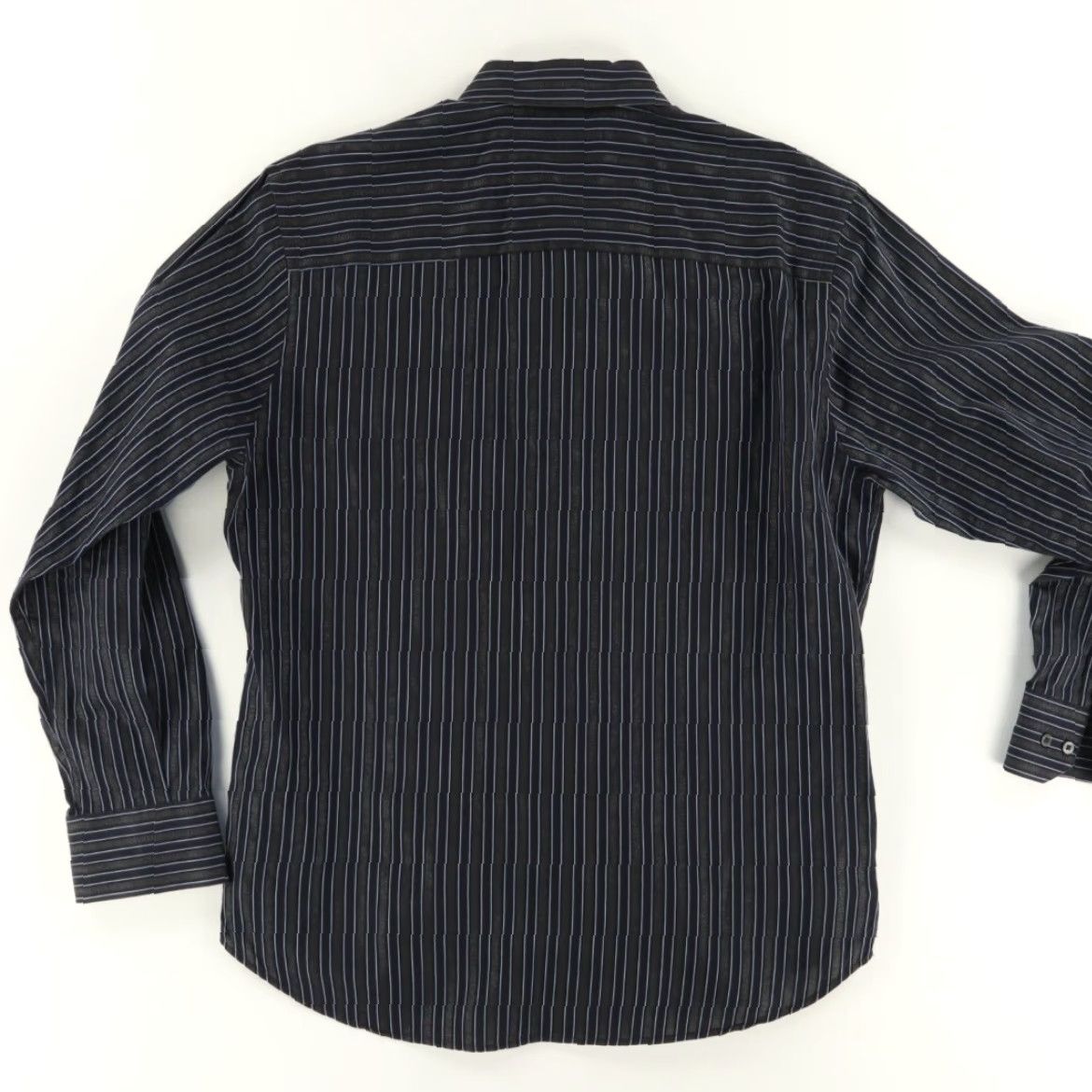 Vintage Jhane Barnes Metal Striped Button Up Shirt Black L Mens Shirt Size US L / EU 52-54 / 3 - 4 Thumbnail