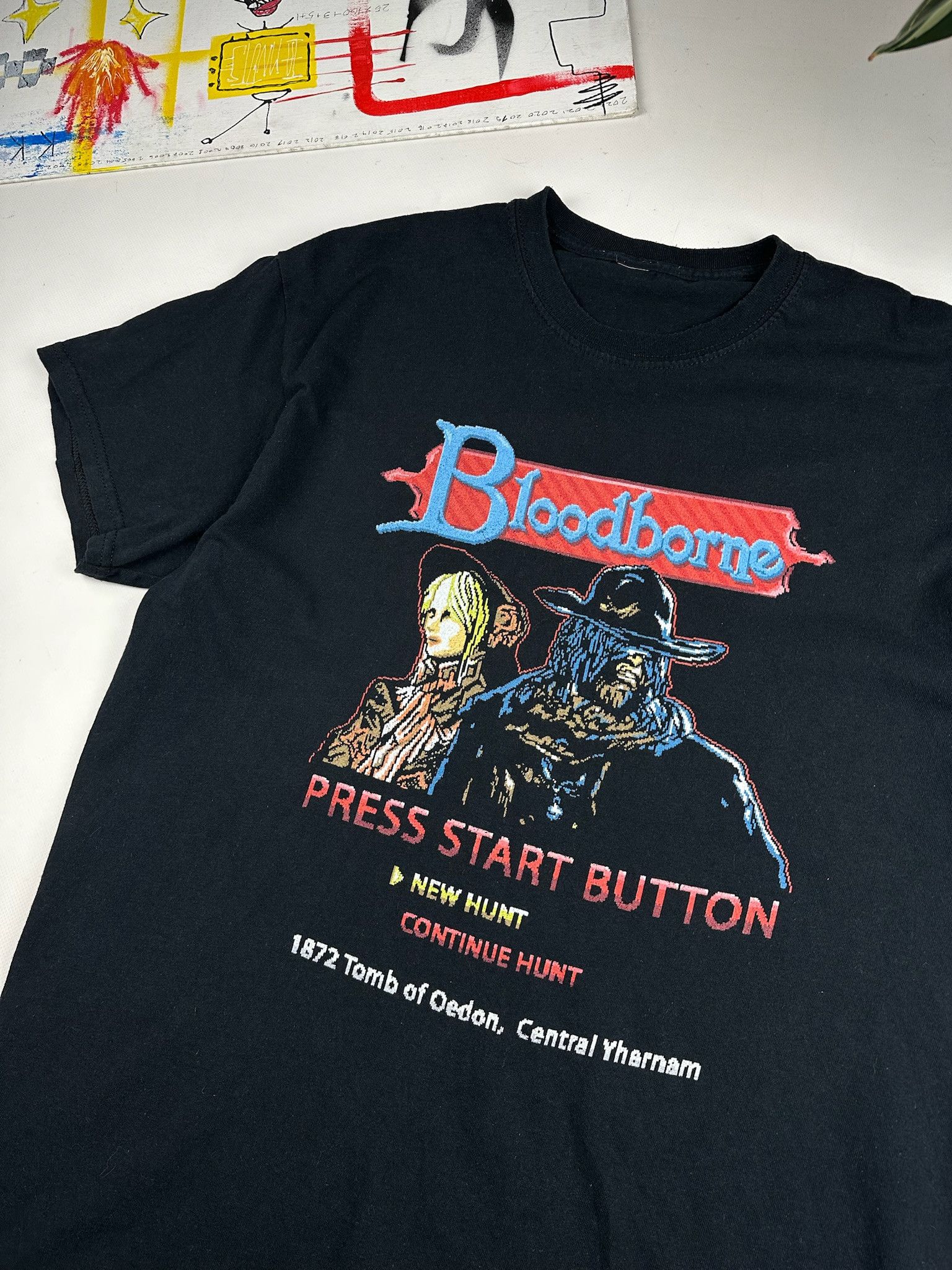 Playstation Y2K BLOODBORNE PROMO BY Hidetaka Miyazaki BLACK TEE Size US L / EU 52-54 / 3 - 4 Thumbnail