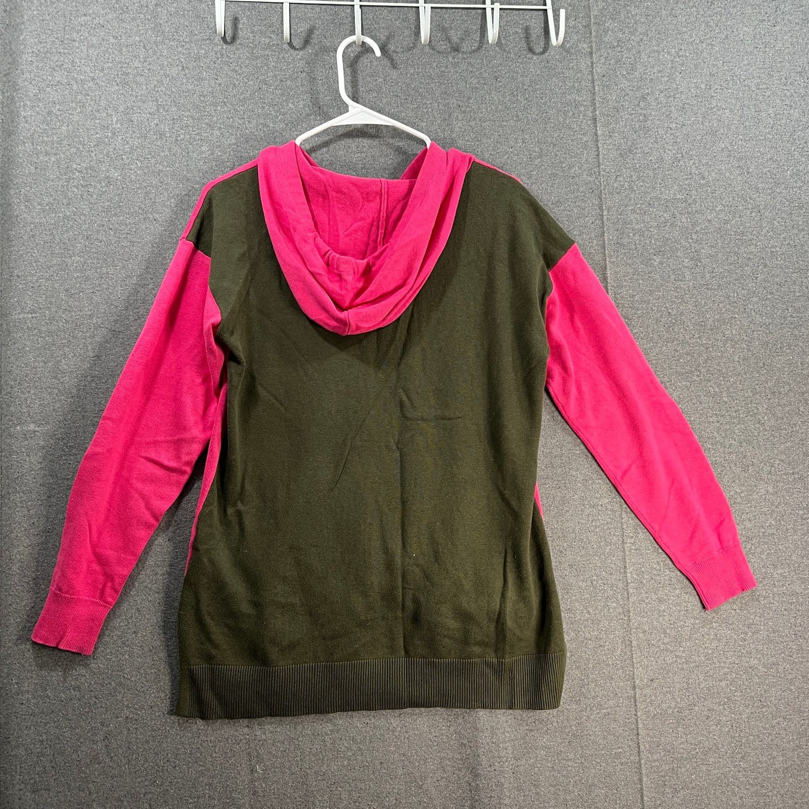 Other Belle By Kim Gravel Two-Toned Hoodie Tunic Sweater Size XS / US 0-2 / IT 36-38 - 2 Thumbnail