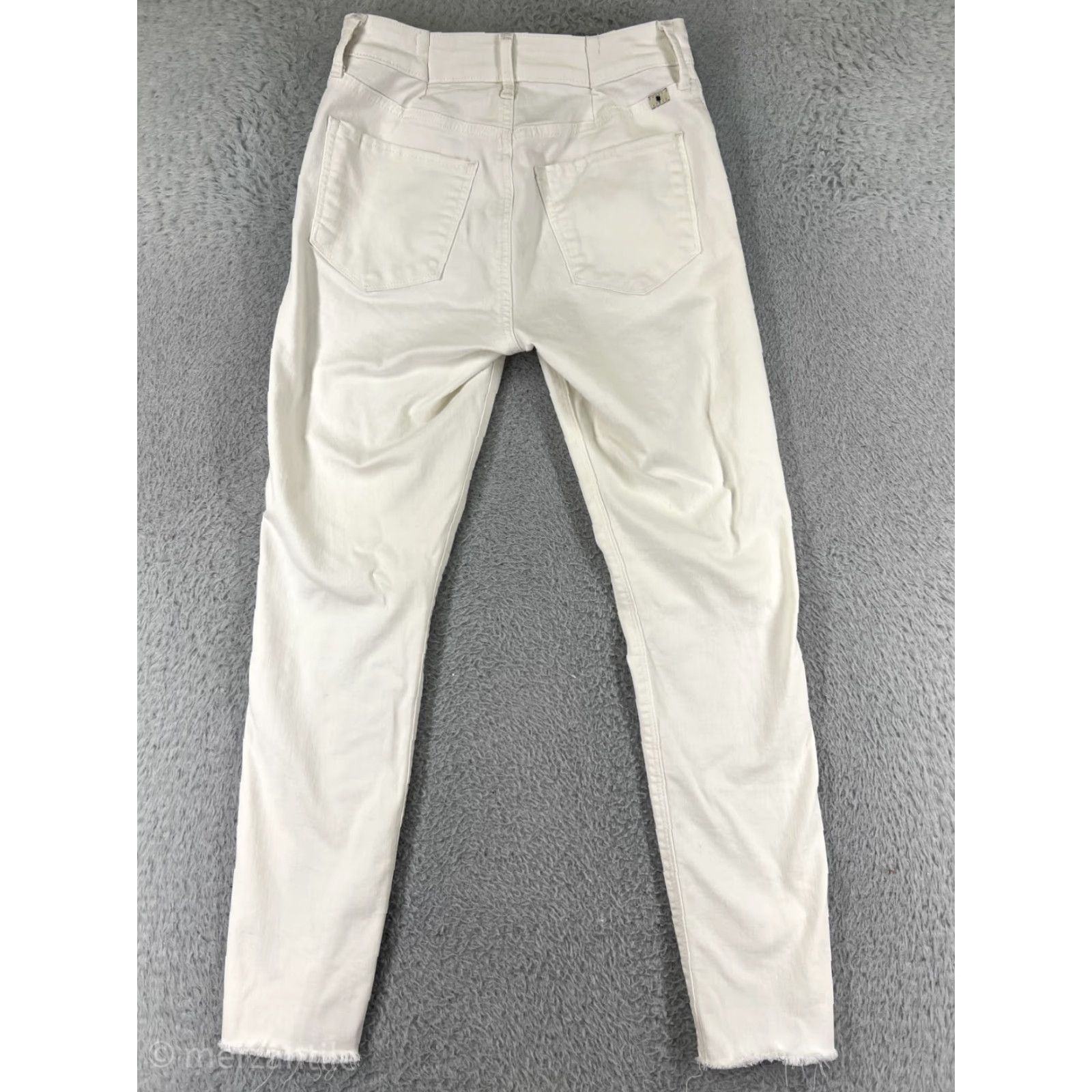 Lucky Brand Lucky Brand Jeans Women 24 White Denim Bridgette Skinny Cotton Blend 24x27 Jeans Women Size 42" / US 20 - 2 Thumbnail