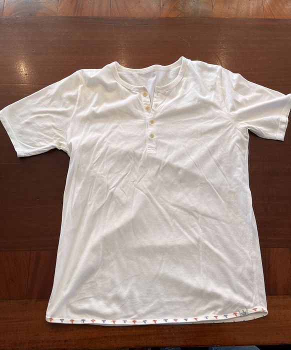 Visvim Visvim white henley tee size 2 | Grailed