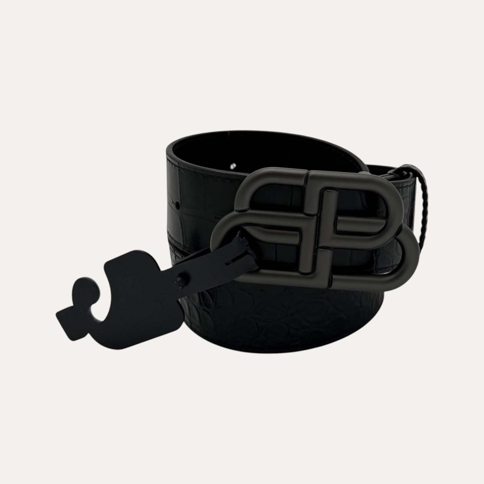 Balenciaga Balenciaga BB Croc-Effect Leather Belt Size 26 - 1 Thumbnail