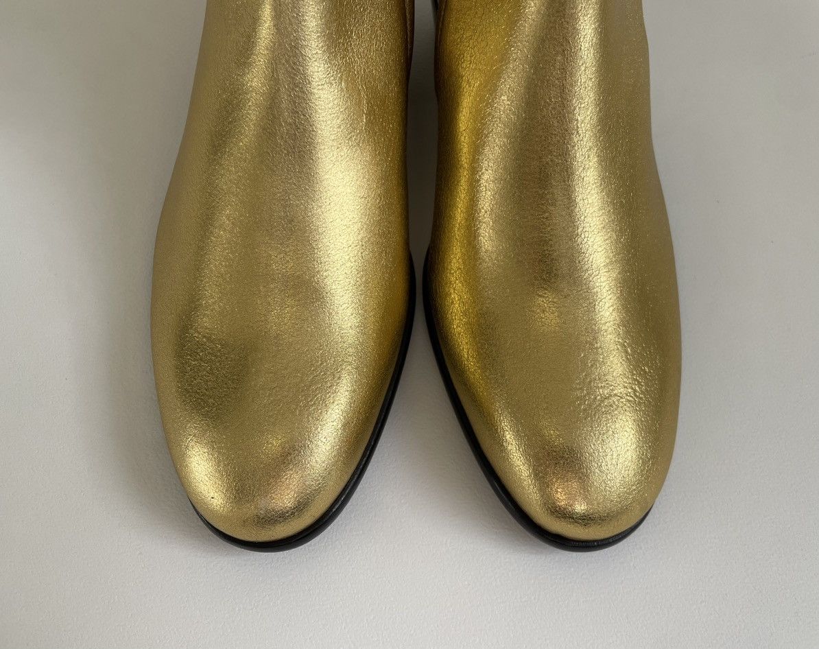 Maison Margiela S/S 17 Cuban Heel 'Gold Leather' Boots Size US 8 / EU 41 - 11 Thumbnail