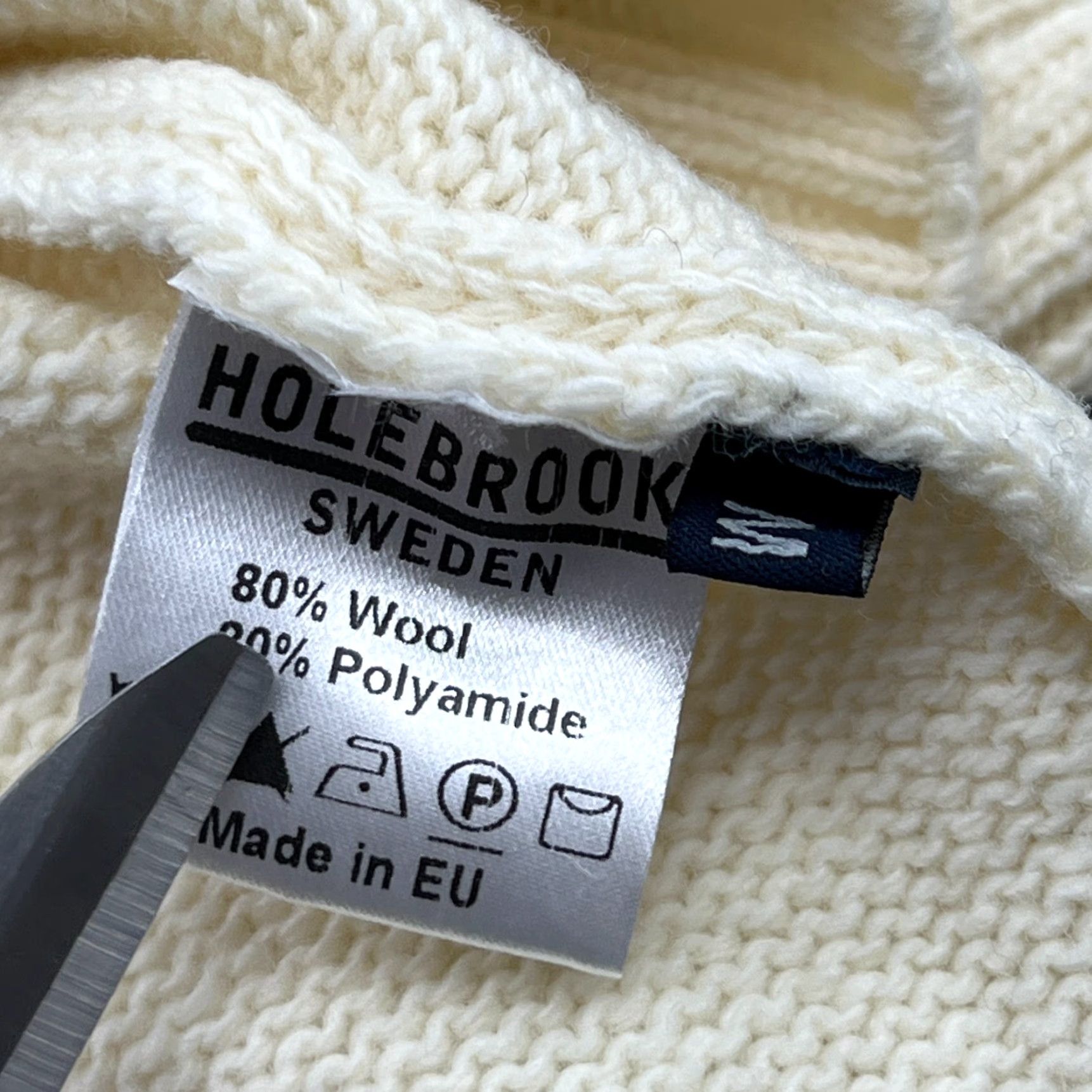 Vintage Holebrook Sweden Mens Sweater Medium V-Neck Wool White Ski Tour Size US M / EU 48-50 / 2 - 5 Thumbnail