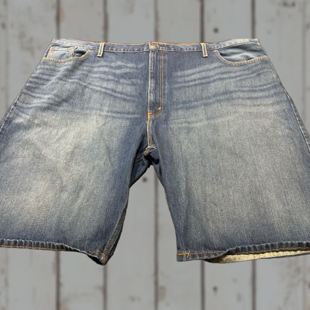 Levi's Levi's 569 Mens Shorts 54 Big & Tall Blue Denim Cotton Chino Style Men Size US 32 / EU 48 - 1 Thumbnail