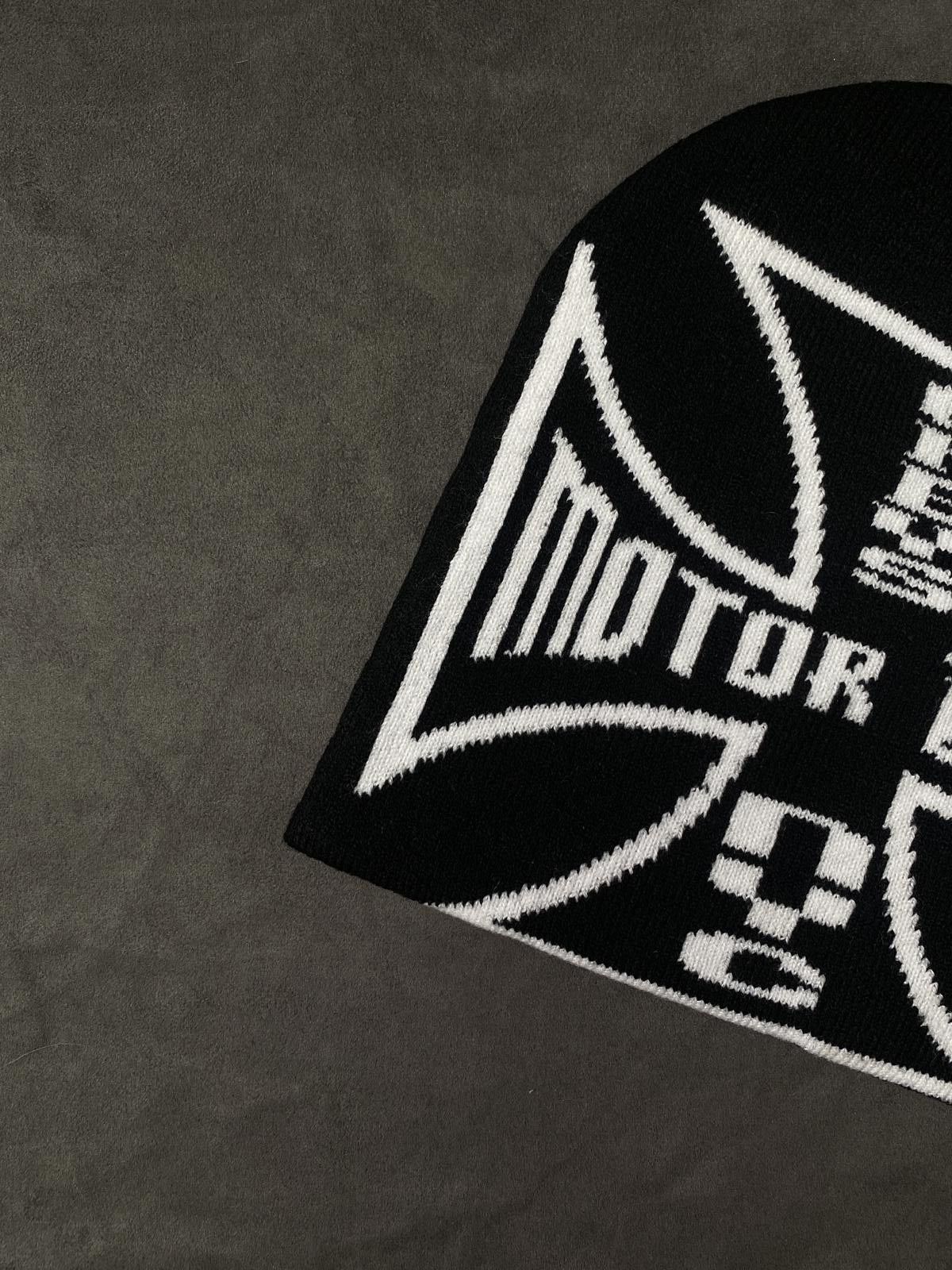 Japanese Brand District8ny 8keys Motorgang Skully No Cuff Knit Black Beanie Size ONE SIZE - 3 Thumbnail