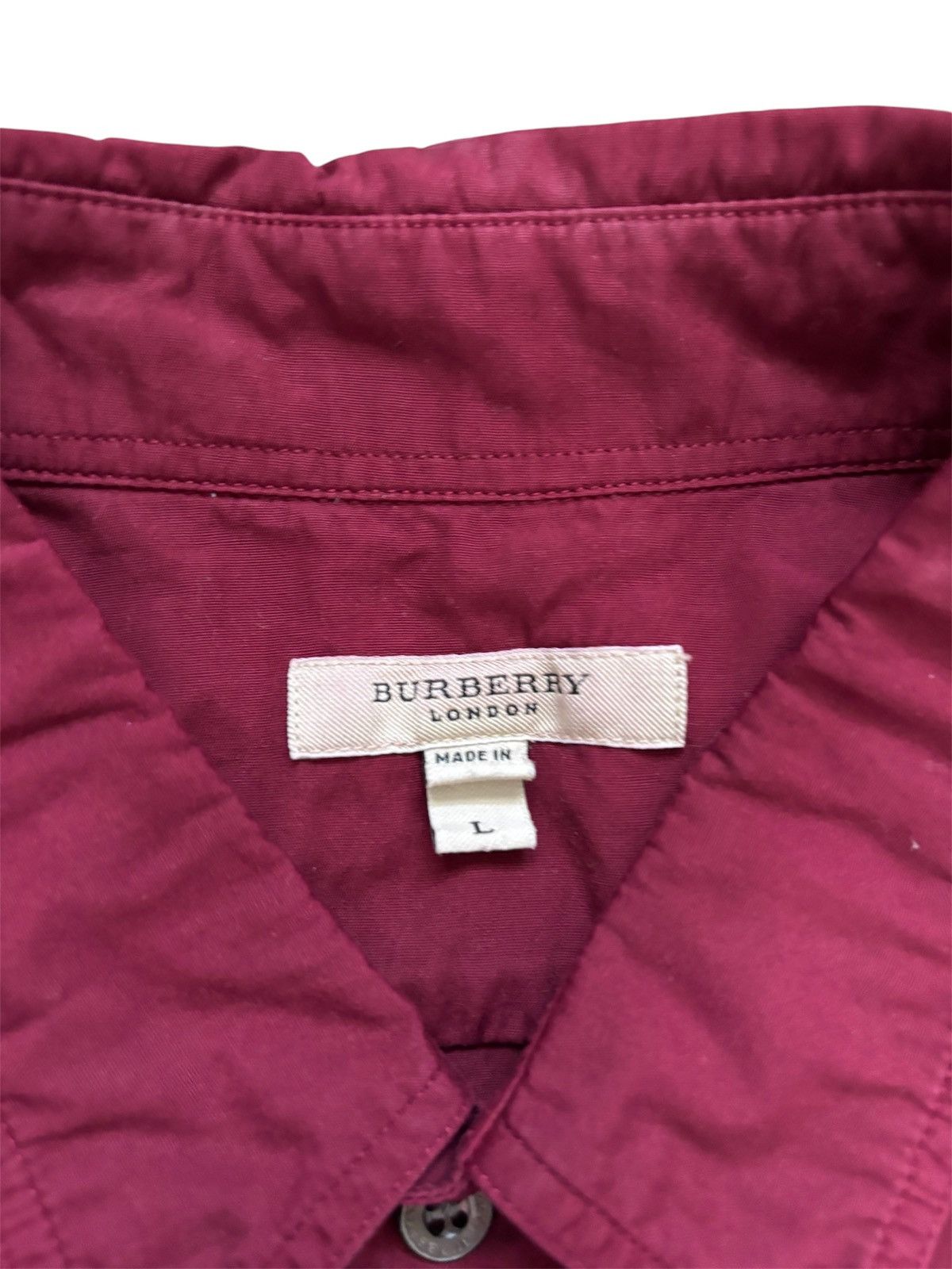 Burberry Burberry Red Button-Up Shirt Size US L / EU 52-54 / 3 - 4 Thumbnail