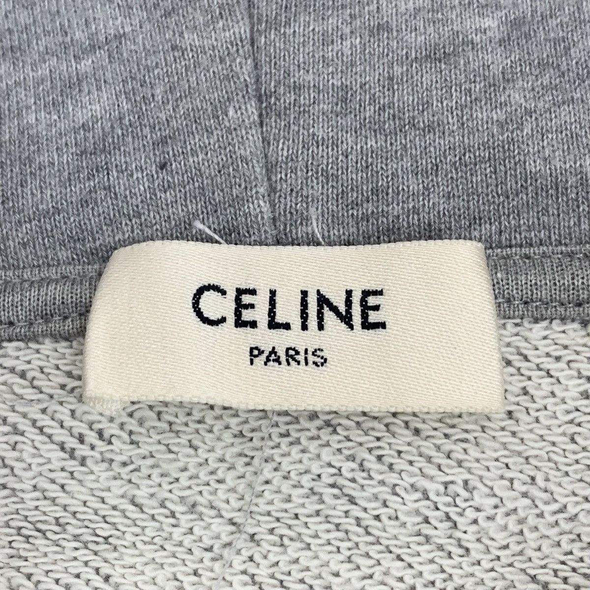 Celine Celine Grey Logo Beaded Hooded Drawstring Sweatshirt K26WX Size S / US 4 / IT 40 - 5 Thumbnail