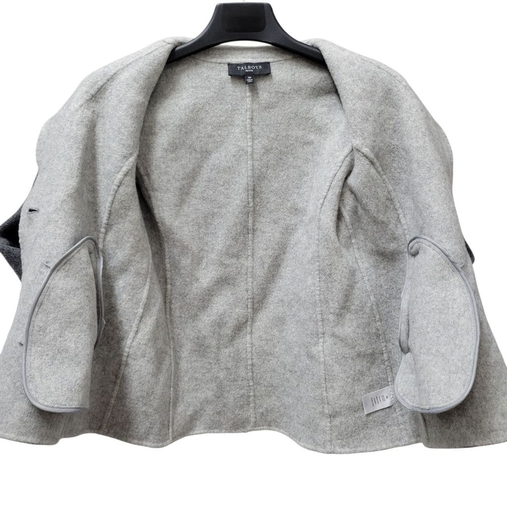 Talbots Talbots Women's Double-Face Wing Collar Wool Gray Jacket 4P Size S / US 4 / IT 40 - 6 Thumbnail