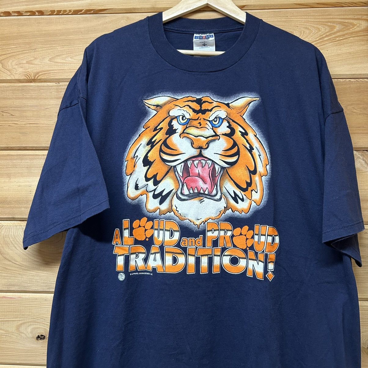 NCAA Vintage 90s Clemson Tigers Mascot Navy Graphic T Shirt Size US XXL / EU 58 / 5 - 1 Thumbnail