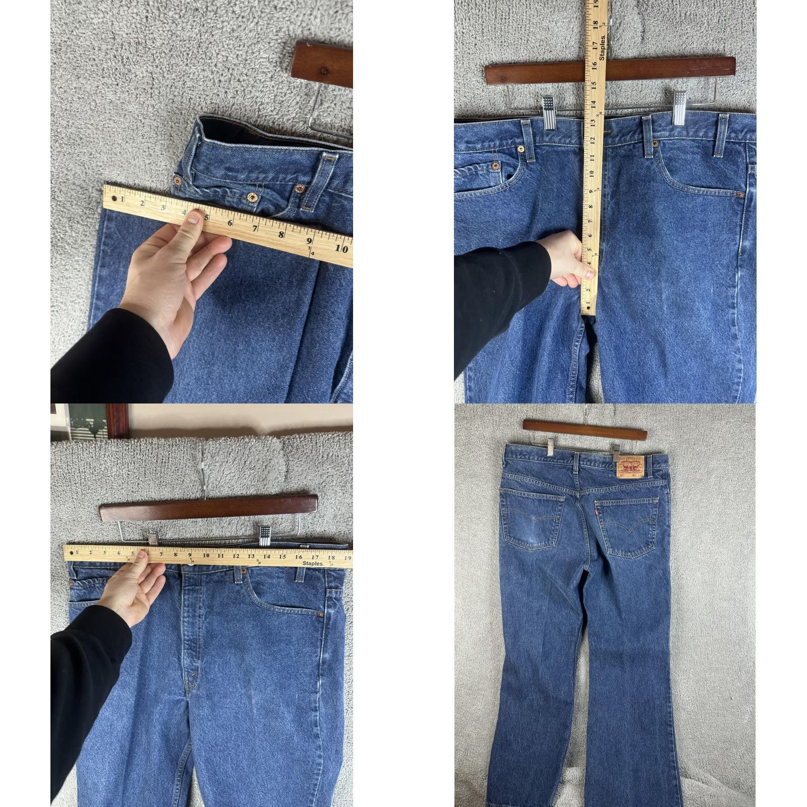 Levi's VINTAGE Levis 517 Jeans Mens 40x30 Blue Boot Cut Denim High Rise Classic Straight Leg Size US 40 / EU 56 - 8 Thumbnail