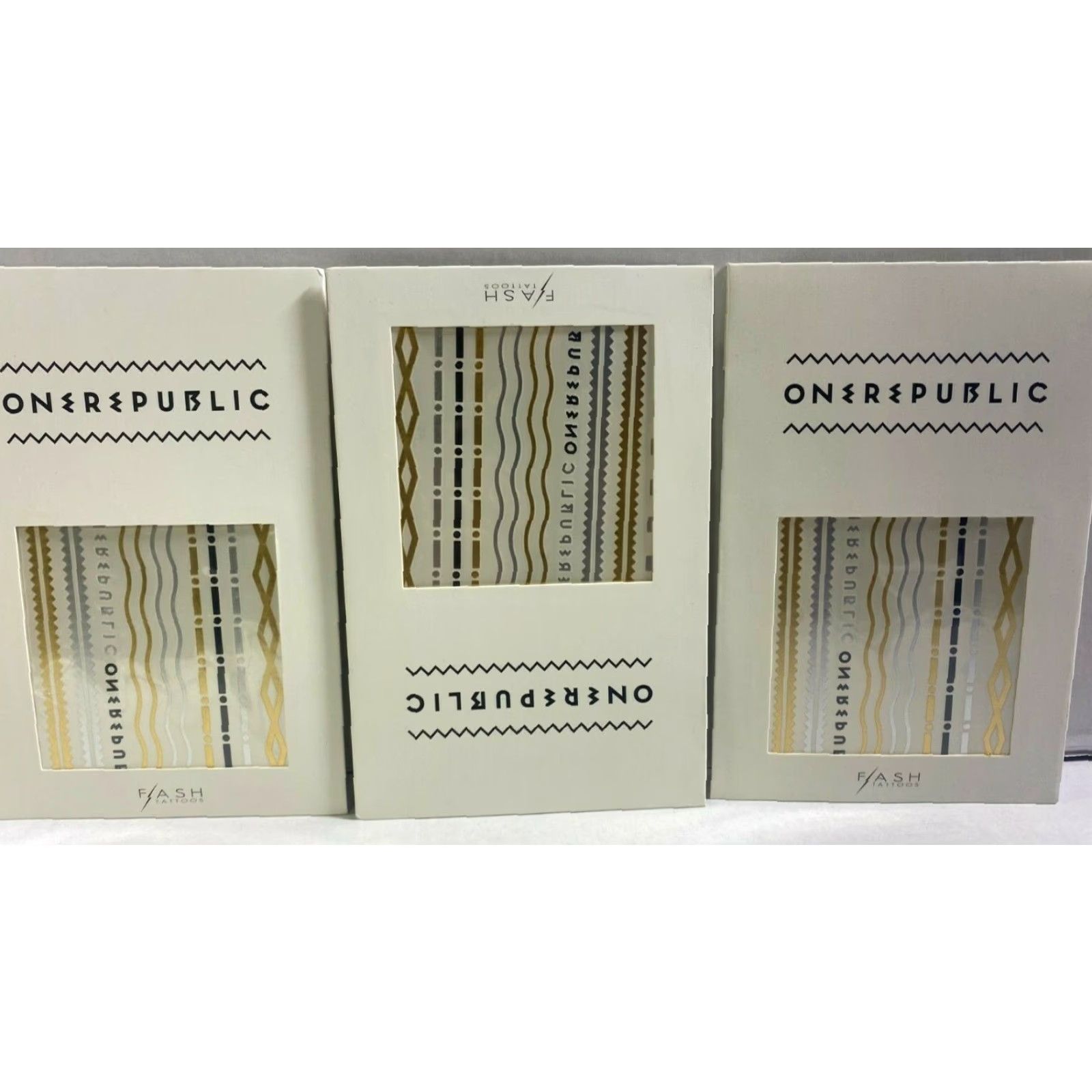Vintage VINTAGE ONEREPUBLIC FLASH TEMPORARY TATTOOS ONE SIZE FITS MOST SILVER BLACK COBRE 2015 UNISEX Size ONE SIZE - 6 Thumbnail