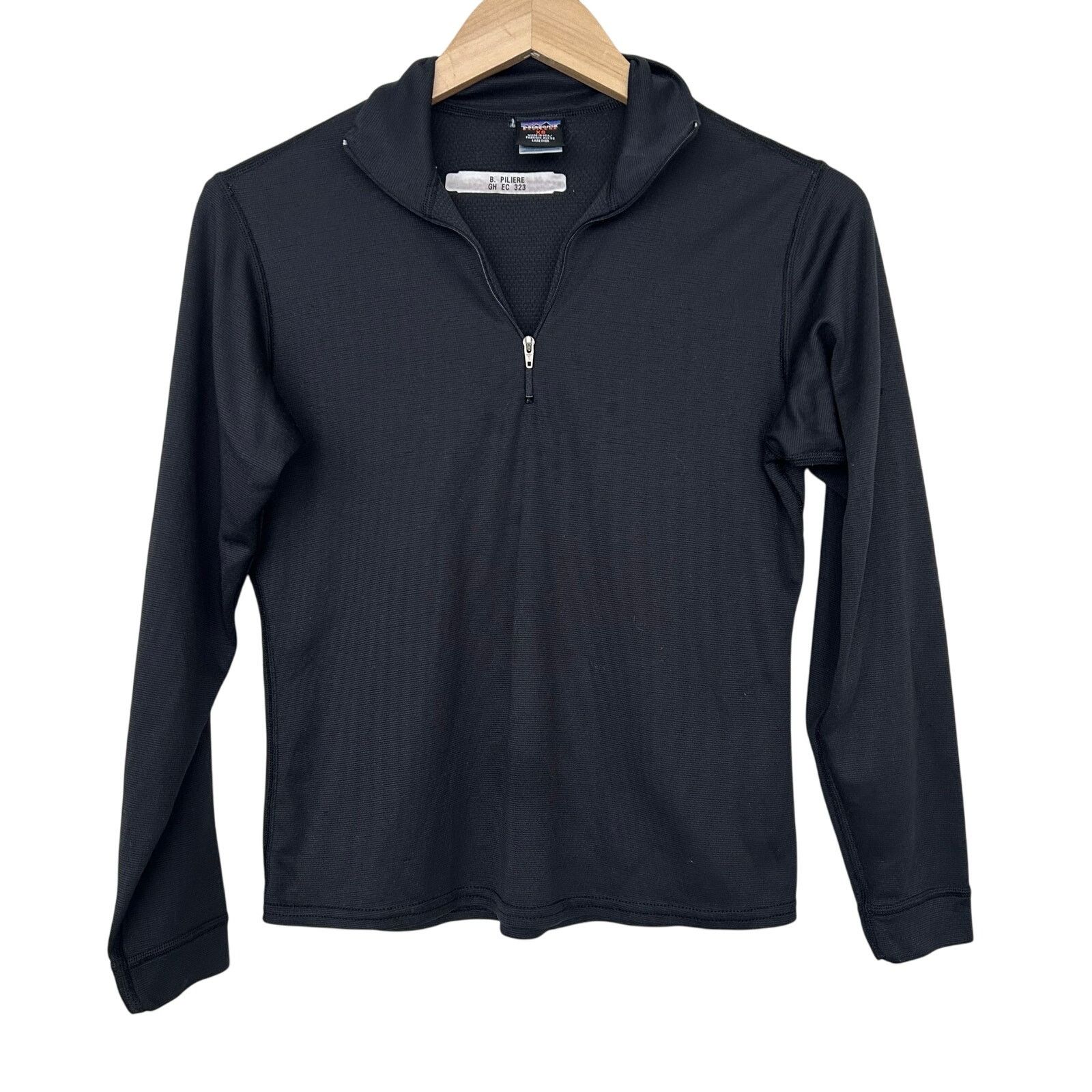 Patagonia Vintage Patagonia Black Capilene Quarter Zip Sz XS Size XS / US 0-2 / IT 36-38 - 1 Thumbnail