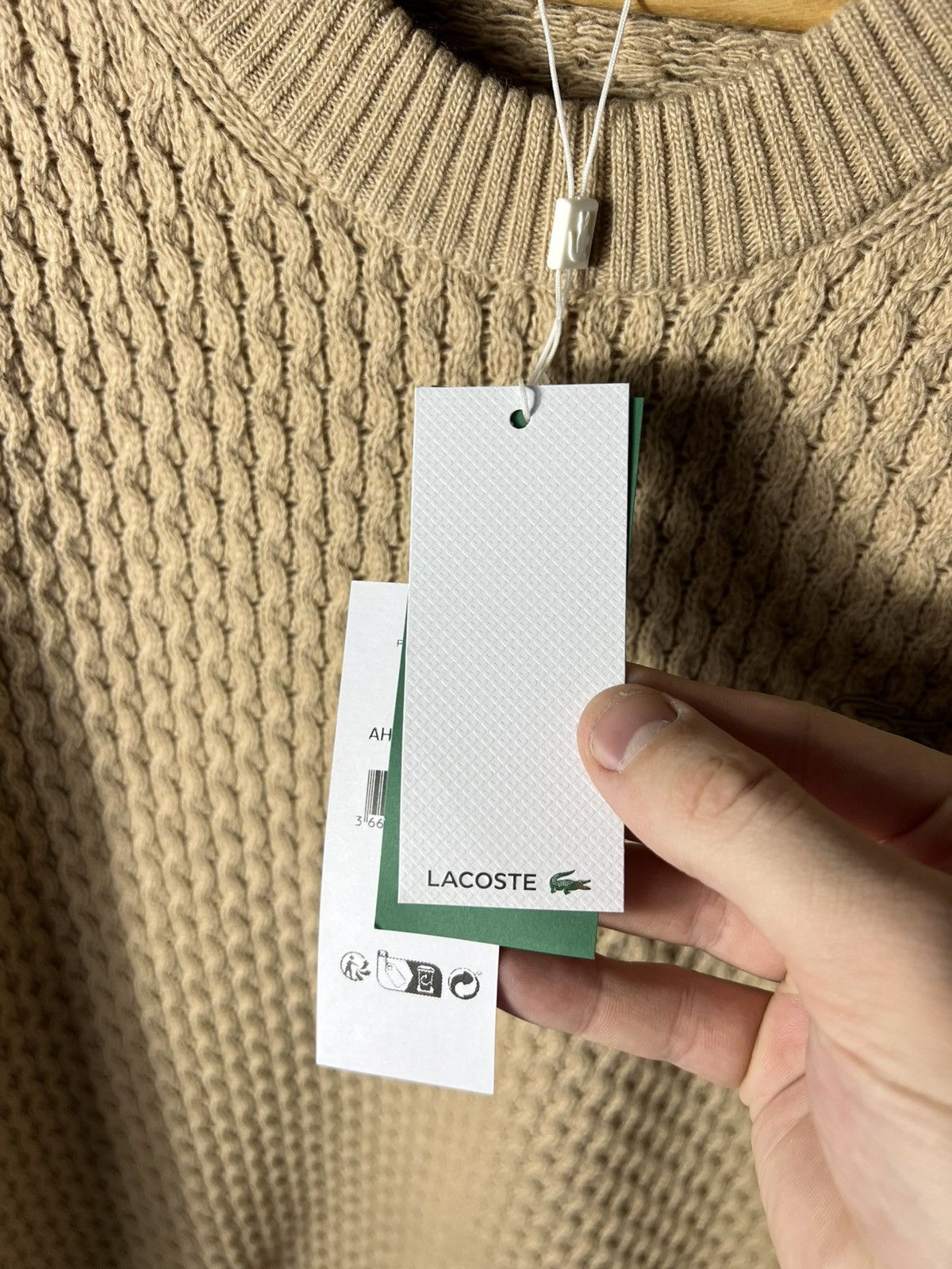Lacoste 🔥 Lacoste Cable Knit Wool Sweater — FR 7 / XXL Size US XXL / EU 58 / 5 - 12 Thumbnail