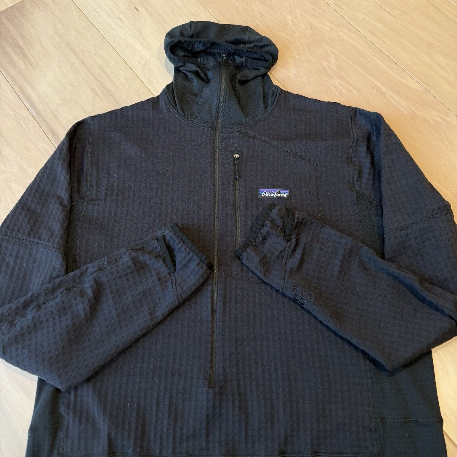 Patagonia Patagonia R1 1/2 Zip Fleece Pullover Hoody Black Lightweight Size US L / EU 52-54 / 3 - 4 Thumbnail