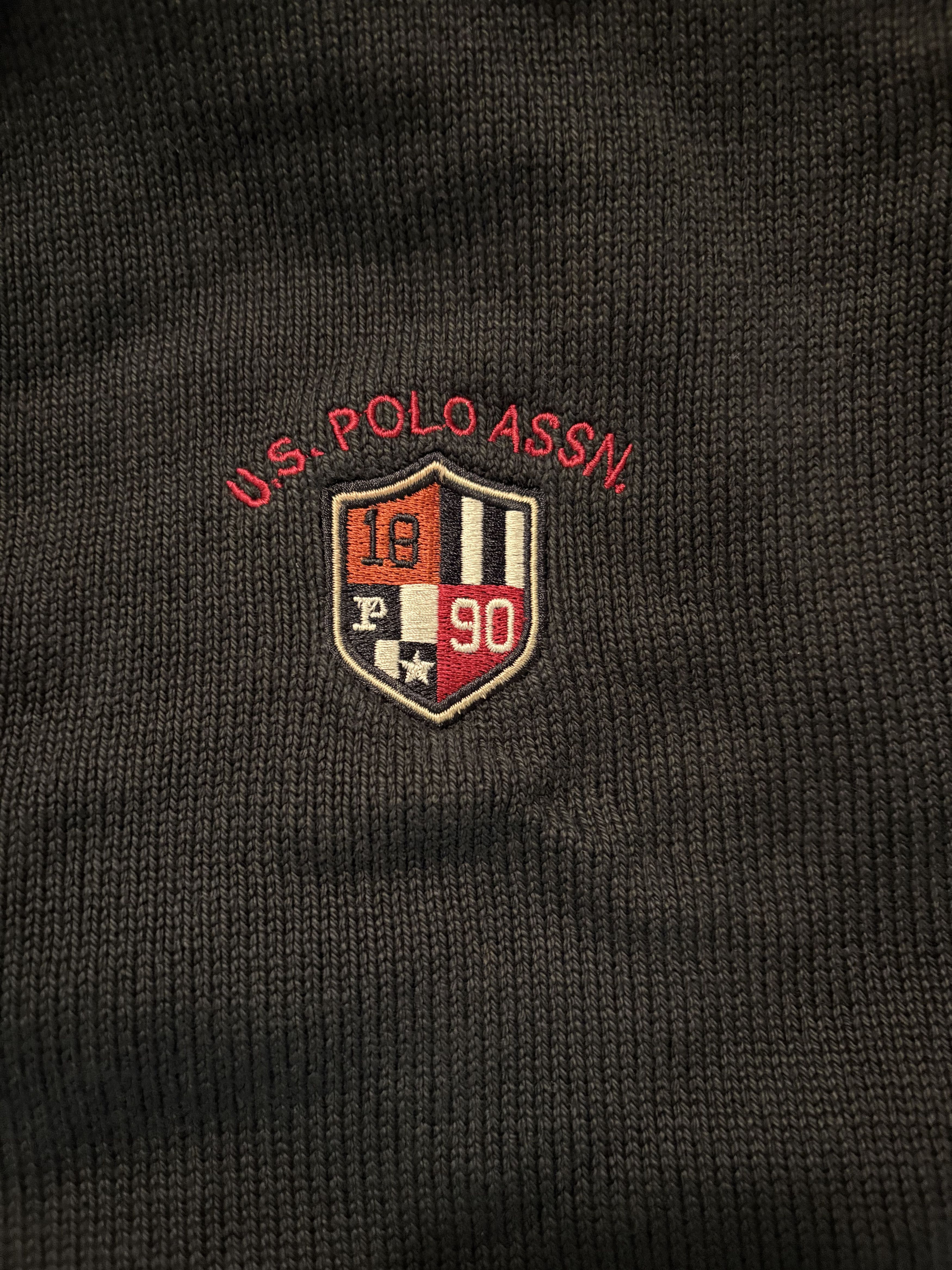 U.S. Polo Assn. US Polo Assn Men's Medium Black Quarter-Zip Size US M / EU 48-50 / 2 - 2 Thumbnail