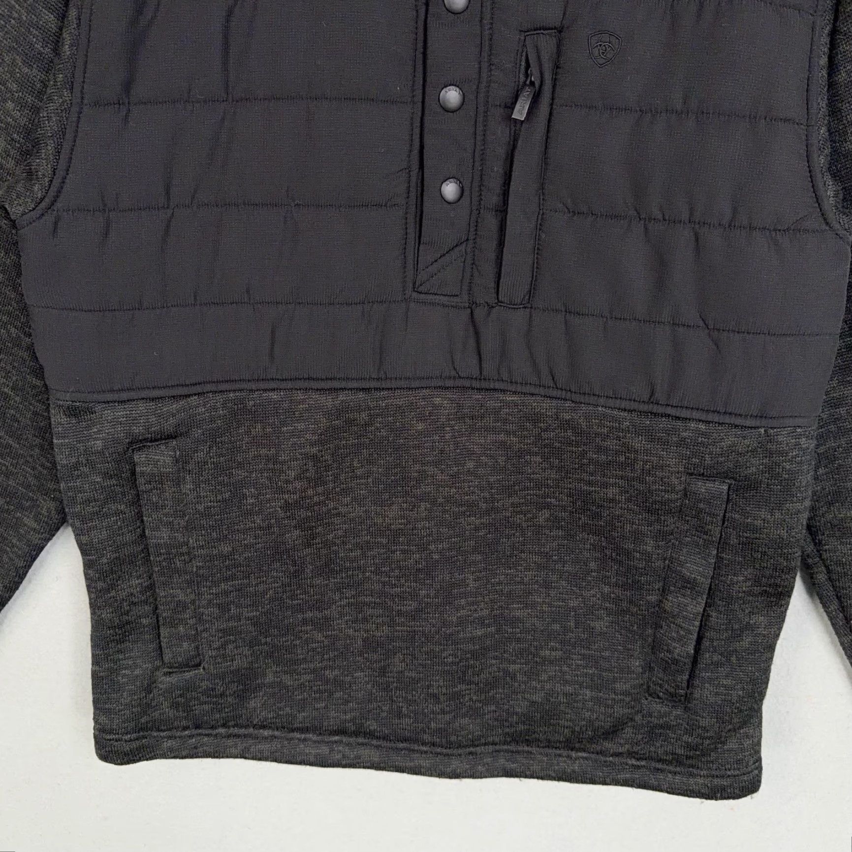 Ariat Ariat Jacket Mens Small Gray Quilted Fleece Pullover Outdoor Western Equestrian Size US S / EU 44-46 / 1 - 3 Thumbnail