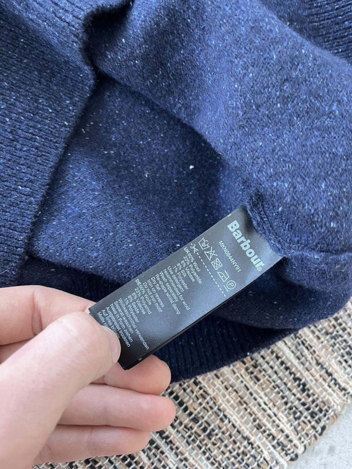 Barbour Vintage Barbour Navy Luxury Avantgarde Knit Wool Sweater Y2K Size US M / EU 48-50 / 2 - 10 Thumbnail