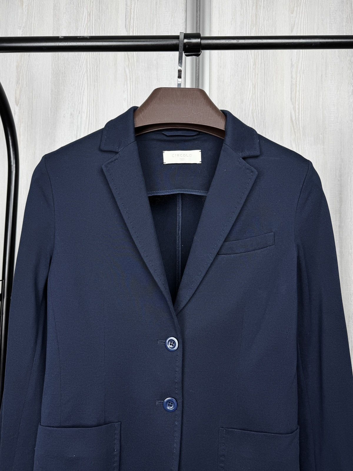 Circolo 1901 Circolo 1901 Premium basic cotton navy blue 2 buttons blazer Size M / US 6-8 / IT 42-44 - 3 Thumbnail