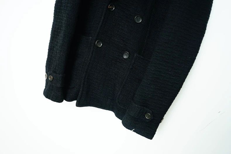 Comme des Garcons Comme des Garcons Waffle check double-breasted coat Size S / US 4 / IT 40 - 4 Thumbnail