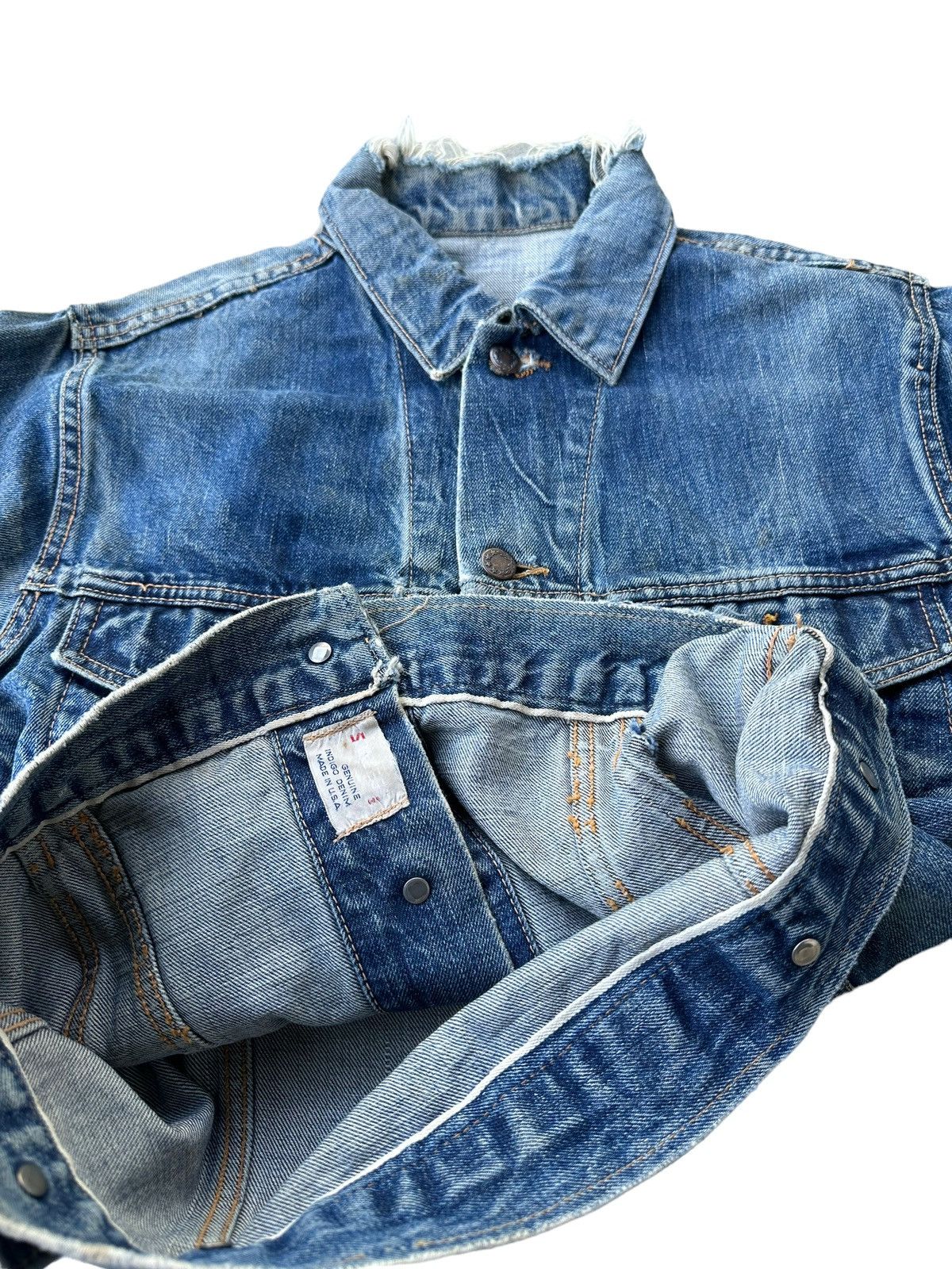 Sears Vintage 70s Sears selvedge rusty wash denim jacket Size US S / EU 44-46 / 1 - 8 Thumbnail